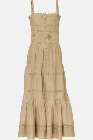 Marant Etoile Divine lace-trimmed cotton maxi dress