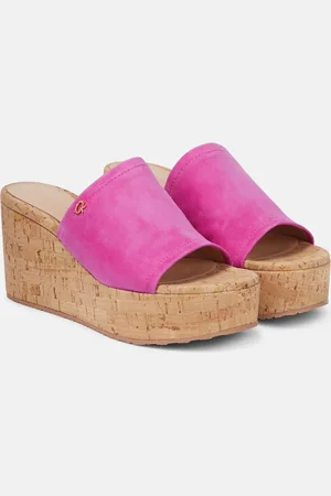 Gianvito Rossi Suede wedge mules