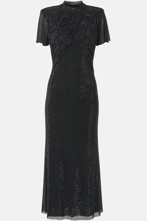 Self-Portrait Rhinestone-embellished midi dress