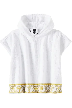 VERSACE Baby Versace Allover cotton terry poncho