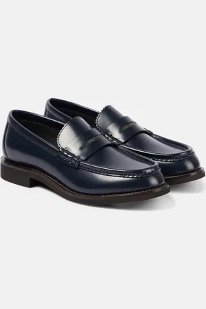 Brunello Cucinelli Monili leather penny loafers