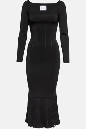 GALVAN Atalanta ribbed-knit midi dress