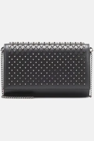 Christian Louboutin Paloma embellished leather clutch