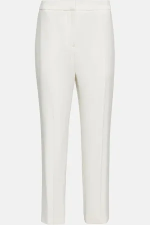 Alexander McQueen Mid-rise slim crÃªpe pants