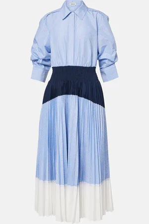 Simkhai Jenella striped cotton-blend midi dress