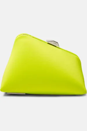 The Attico Midnight satin clutch