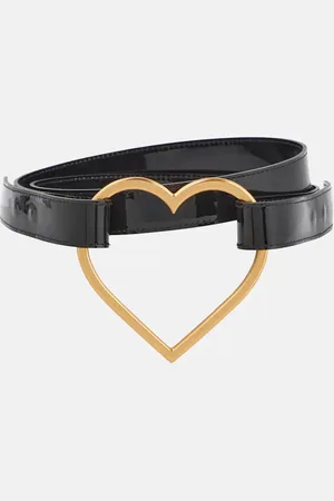 BLUMARINE Heart patent leather belt