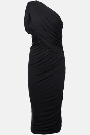 Rick Owens Lilies Amira draped jersey midi dress