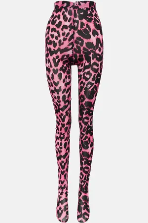 ALEX PERRY Cadie leopard-print tights