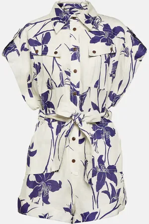 ZIMMERMANN Acadian floral linen playsuit