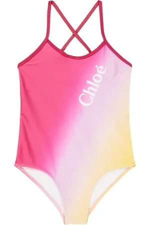 Chloé Logo tie-dye swimsuit