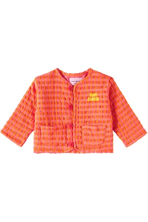 Bobo Choses Baby Vichy padded cotton-blend jacket
