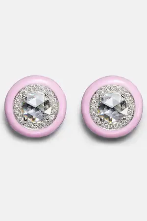 Kamyen 18kt white gold earrings with diamonds