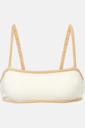Adriana Degreas Cotton-blend terry crop top