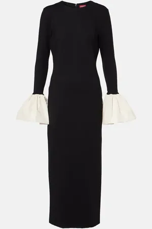 Staud Hawthorne taffeta-trimmed maxi dress