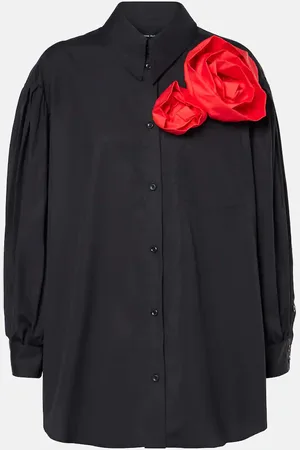 Simone Rocha Floral-appliquÃ© cotton shirt