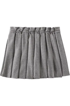 Brunello Cucinelli Pleated wool-blend skirt