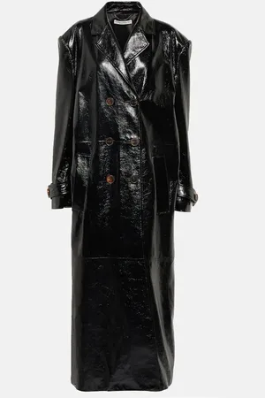 Alessandra Rich Double-breasted leather coat