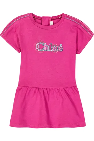 Chloé Baby logo cotton jersey dress