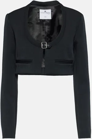 Courrèges Scoop-neck cropped jacket