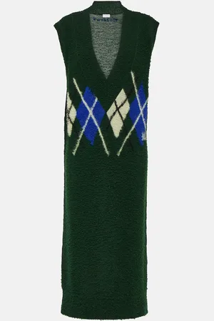 Burberry Argyle wool maxi dress
