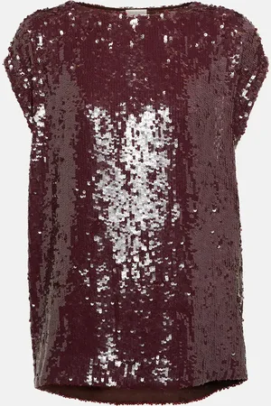 DRIES VAN NOTEN Sequined jersey top