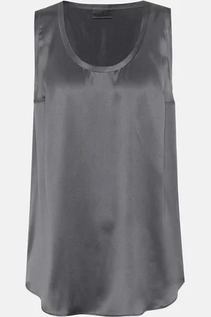 Brunello Cucinelli Stretch silk-satin tank top