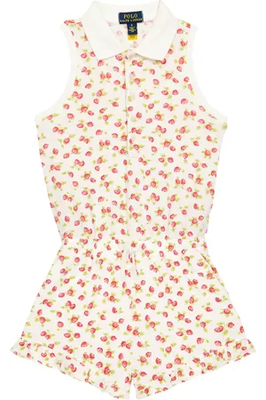 Ralph Lauren Printed cotton-blend playsuit