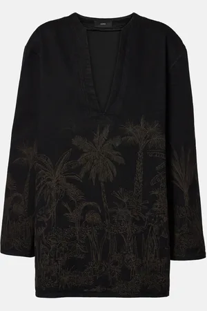 Alanui Jungle Toile De Jouy denim top
