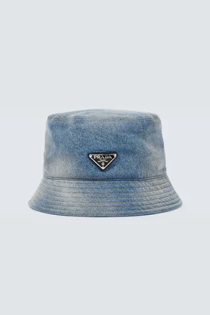 Prada Logo denim bucket hat
