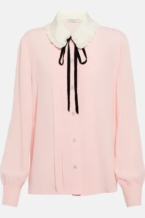 Alessandra Rich Silk-blend blouse