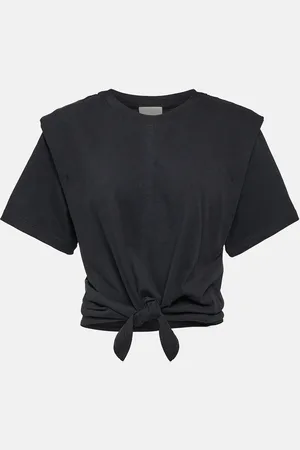 Isabel Marant Zelikia gathered cotton crop top