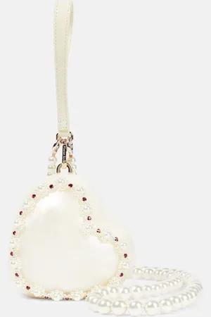Simone Rocha Heart faux pearl-embellished clutch