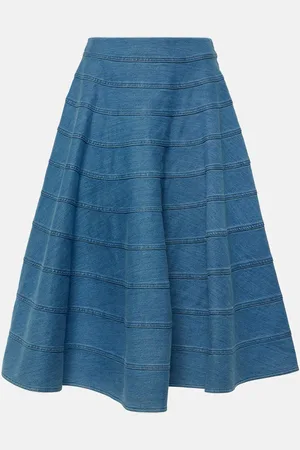 Altuzarra Grace paneled denim midi skirt