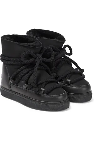INUIKII Classic leather-trimmed suede snow boots