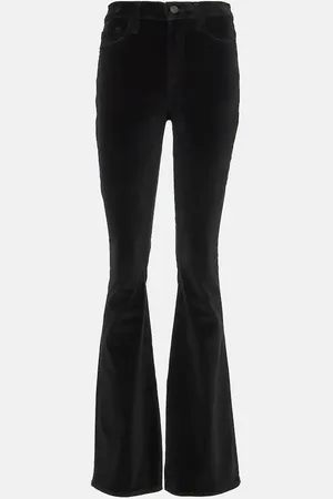 Frame Le High Flare Velveteen velvet flared pants