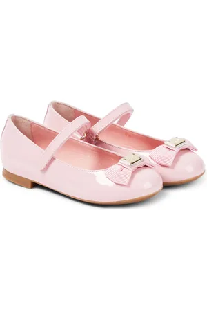 Dolce & Gabbana Bow-detail patent leather ballet flats