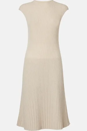 Loro Piana Cervatto ribbed-knit cashmere midi dress