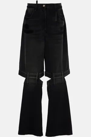 The Attico Cutout wide-leg jeans
