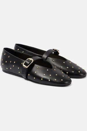 Le Monde Beryl Stella embellished leather ballet flats
