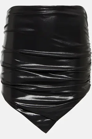 The Attico Hatty ruched jersey miniskirt