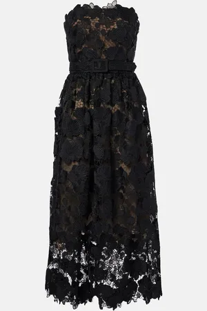 Oscar de la Renta Floral lace bustier gown