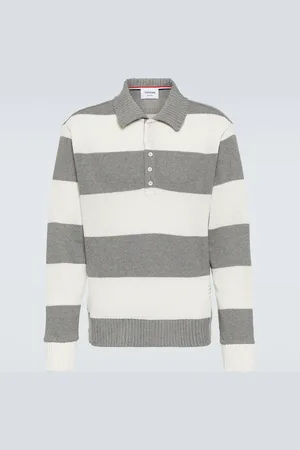 Thom Browne Striped cotton piquÃ© polo sweater