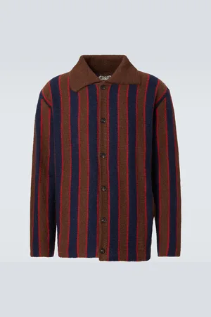 BODE Striped mohair-blend cardigan