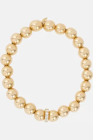 Sydney Evan Cocktail 14kt beaded bracelet with diamonds