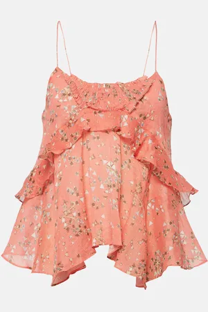 Isabel Marant Anissa floral cotton and silk tank top