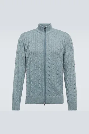 Loro Piana Cable-knit cashmere cardigan