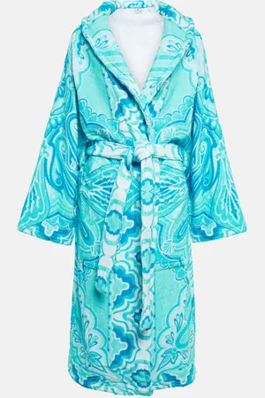 Etro Paisley printed cotton bathrobe