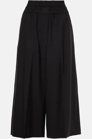 Loewe Cropped wool wide-leg pants