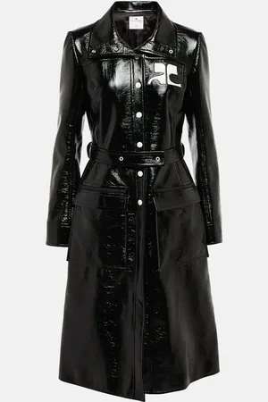 Courrèges Logo cotton-blend trench coat